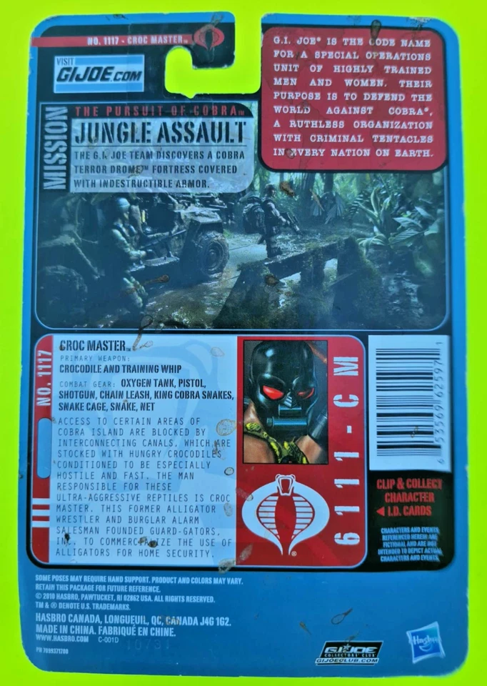 GI Joe Pursuit of Cobra Croc Master Cobra Entrenador de Reptiles Foto 3 de 3