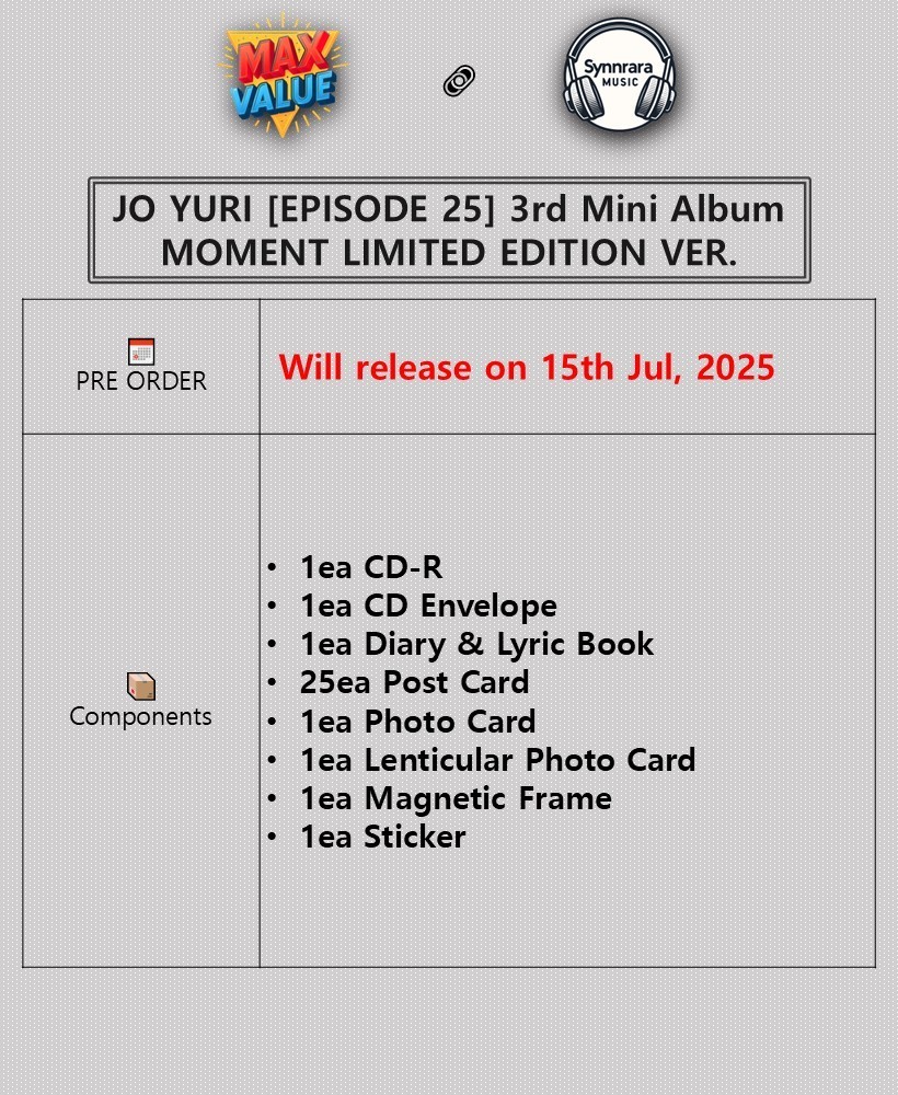 JO YURI [EPISODE 25] 3rd Mini Album MOMENT LIMITED EDITION Ver