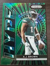 2023 Panini Prizm AJ Brown Hype Green Prizm #H-6 Eagles Ole Miss