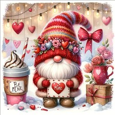 Valentines' Day Diamond Painting Kits for Adults,Gnome Diamond Art Kits G7077