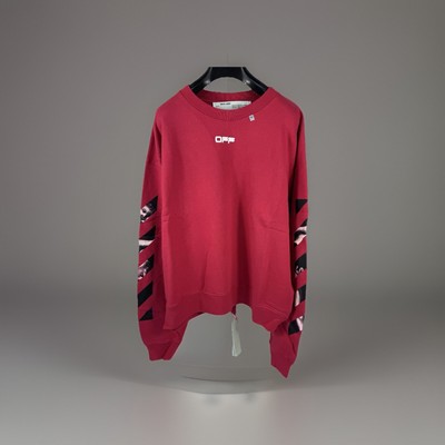 OFF WHITE CARAVAGGIO ARROW OVERSIZED RED MULTICOLOR CREWNECK