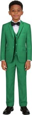 Boys Suits for Toddler Tuxedo Formal Slim fit Green Boy Suit Size 10