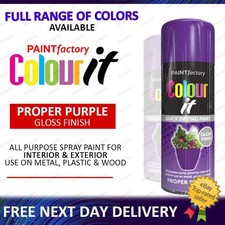All Purpose Spray Paint Aerosol Matt Gloss Satin Primer Metal Wood Plastic 400ml
