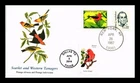 DR JIM STAMPS US COVER SCARLET TANAGER SONGBIRD FDC COMBO DUAL CANCEL 1 MADE