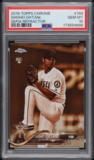 2018 TOPPS CHROME 150 SHOHEI OHTANI SEPIA REFRACTOR PSA 10 173559688 ROOKIE
