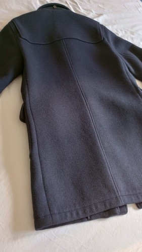 Brooks Brothers Duffle Coat Navy Blue Horn Toggle Wool Jacket Men’s Small - Picture 16 of 20