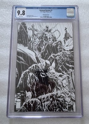BATMAN / SPAWN #1 (2023) CGC 9.8 JASON FABOK 1:25 SKETCH COVER DC IMAGE COMICS 