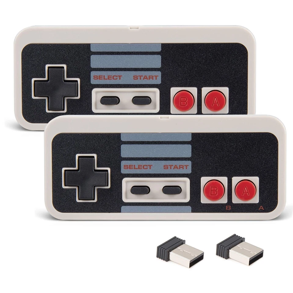2X Controlador USB Inalámbrico Nes para Juegos de PC, Control Remoto USB Inalámbrico 2.4ghz N-E... Foto 2 de 4