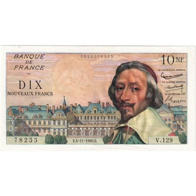 France, 10 Nouveaux Francs, Richelieu, 1960-11-04, V.129, TTB+ - Photo 1/2