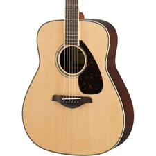 Yamaha FG830 Solid Top Acoustic Guitar, Natural