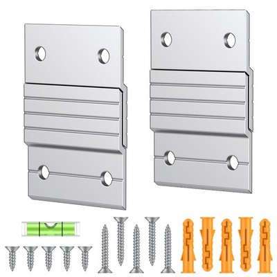 Uniclife 2 Pairs 2 Inch French Cleat Hanger 30 lbs Load 2 Inch, Silver