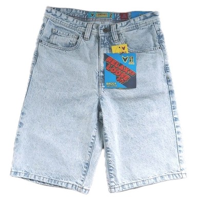 Company 81 Men's Bottoms Relaxed Loose Baggy Denim Blue Shorts Sz