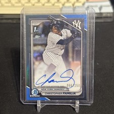 2024 Bowman Chrome Prospect Autographs Blue #CPA-CF Christopher Familia /150