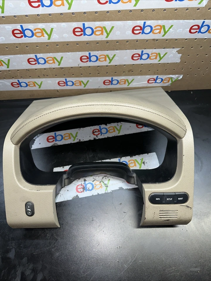 2005 Ford F-150 Limited Dash Cluster Bezel Speedometer Trim OEM Tan Leather - Image 3 of 4