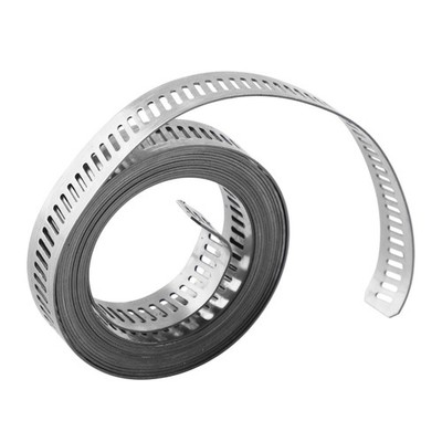 304 SS Schneckengetriebe Schlauchschelle DIY Kit mit 3,5 Meter Gurt und 8 Befest