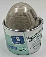 Vtg Leggs Plastic Egg Sheer Energy Summer Lights Pantyhose Size B Khaki