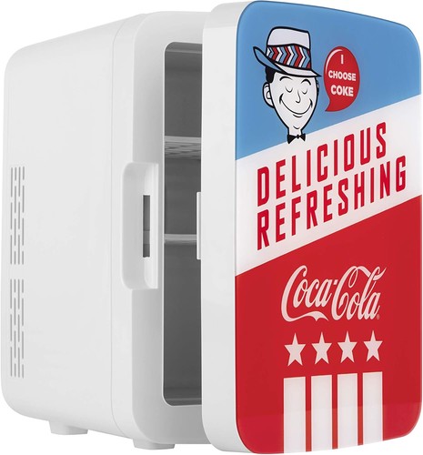 Cooluli Retro Coca-Cola Mini Fridge for Bedroom - Car, Coca Cola Americana - Picture 4 of 8