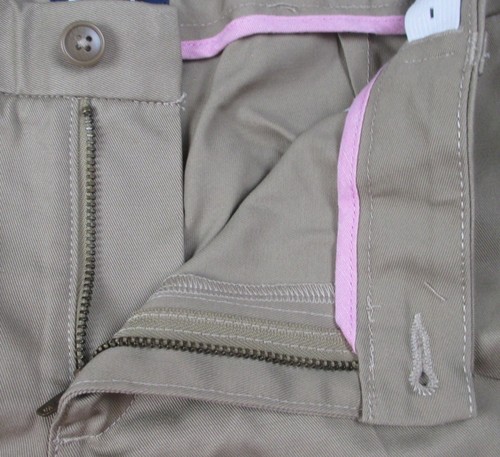 LANDS END Khaki School Uniform Plain Front Chino Shorts Girls 16+ Plus NEW - Picture 3 of 5