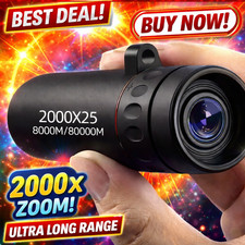 Mini Portable Monocular Telescope Mobile Phone Camping Hunting 2000x25 HD Lens