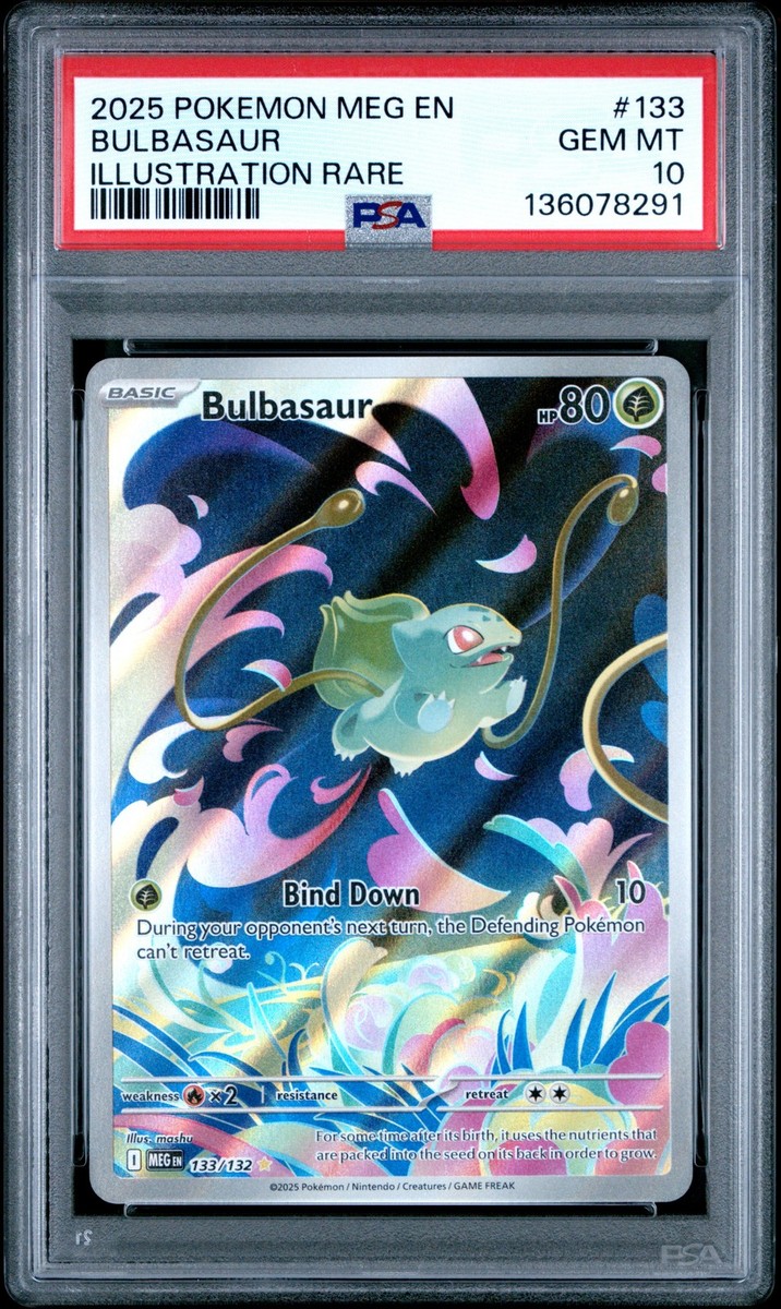 PSA10】Bulbasaur/フシギダネ ☆(AR) 133/132 PSA 10 Bulbasaur Mega
