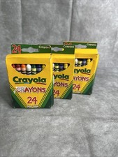 3 Vintage 1999 Crayola Crayons 24 Packs Binney Smith USA Made Collectible