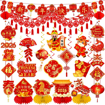 Chinese New Year Decorations 2026, Lunar New Year Decor Kit