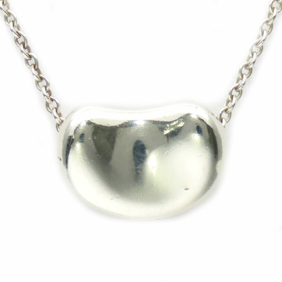 TIFFANY & Co Elsa Peretti Bean Necklace12mm Pendant Silver 925 Pre