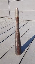 Antique Soldered Tin Black Japanned Parade Horn Noise Maker 1860s