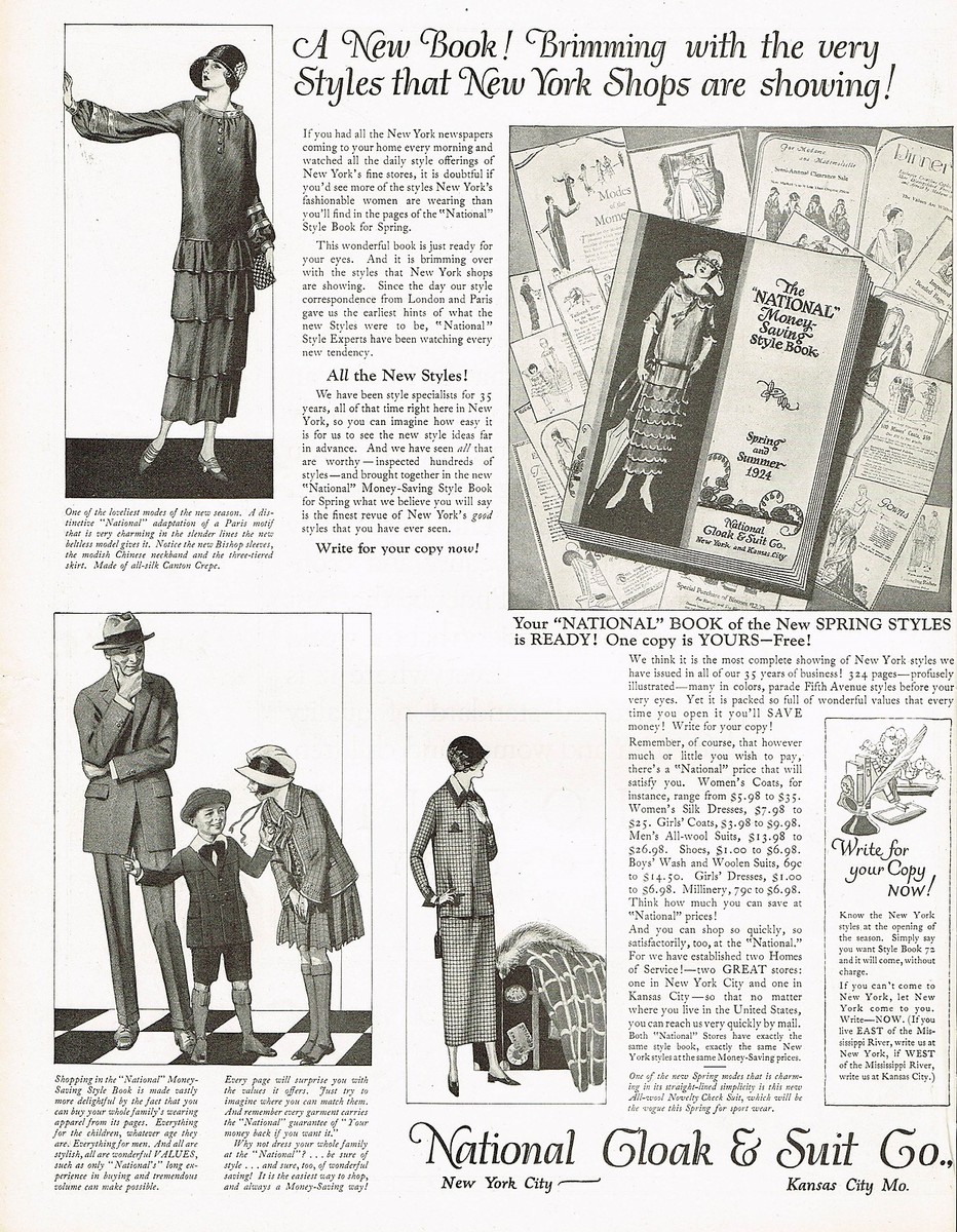 1920s Flapper Fashion Advertisements Vintage Shaughnessy Olovnit Modes