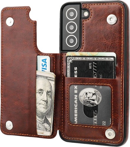 Handy Hülle Für Samsung A54 A34 S22 S21 S23 FE Leder Kartenfach Stoßfeste Case - Bild 27 von 38