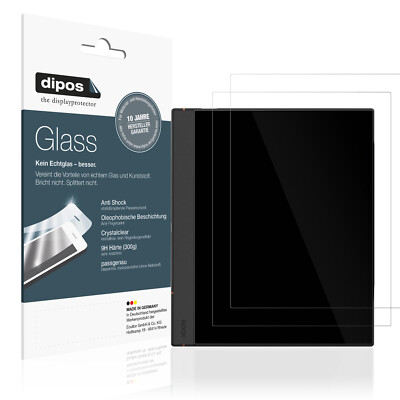 2x Schutzfolie für Onyx Boox Note Air 4 C - Anti-Shock 9H Folie dipos Glass