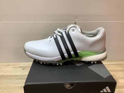 NEW Adidas Men's Tour360 24 Men's Boost Golf Shoe White Spark Green IF0243 - Picture 3 of 4