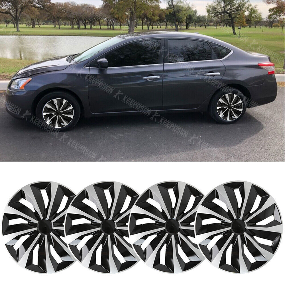 Nissan Sentra 15-Inch 4-Lug Hubcaps for R15 Steel Wheels