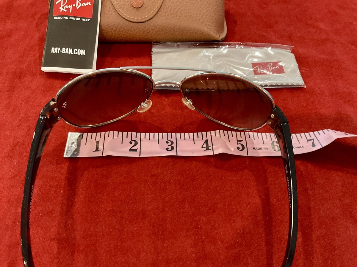 Ray Ban Women’s sunglasses NWOT - includes case and cloth Rayban Clubmaster, Matte Havana on Gold frames/Mirrored Blue  main image 4