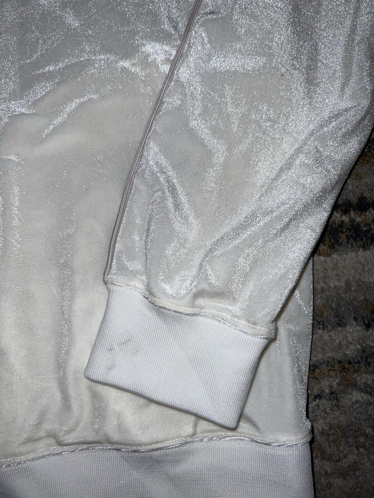 PALACE SKATEBOARDS  ELTON JOHN VELOUR TRACK TOP WHITE SIZE XL NWOT thumbnail 3