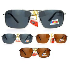 SA106 Mens Anti Glare Polarized Lens Rectangular Sunglasses