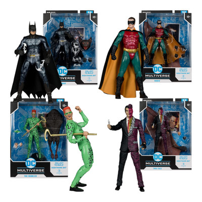 McFarlane DC Multiverse Build A Nightmare Bat Batman Forever Set Gold Label 18cm