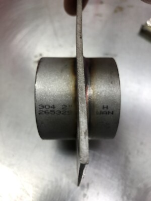 2 inch 304 SS Threaded Coupling with 5 Inch Square Mount. Lot Of 2