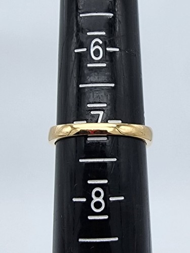 10k .417 Two-Tone Gold Keepsake .015 ctw 3 Diamond Band Sz 7 Ring Au 24126 - Picture 9 of 9