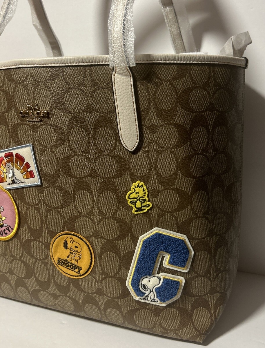🐼💦 Coach C4292 🐼💦 Peanuts Snoopy City Tote Signature