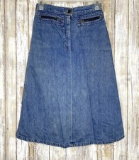 GITANO VINTAGE 80'S DENIM MIDI SKIRT SIZE 7/8
