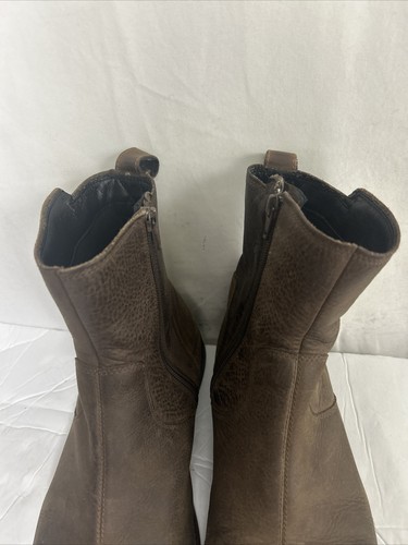 Merrell Women’s Travvy WP Boots US 9.5 Brown Side Zip leather Waterproof Boots - Picture 7 of 18