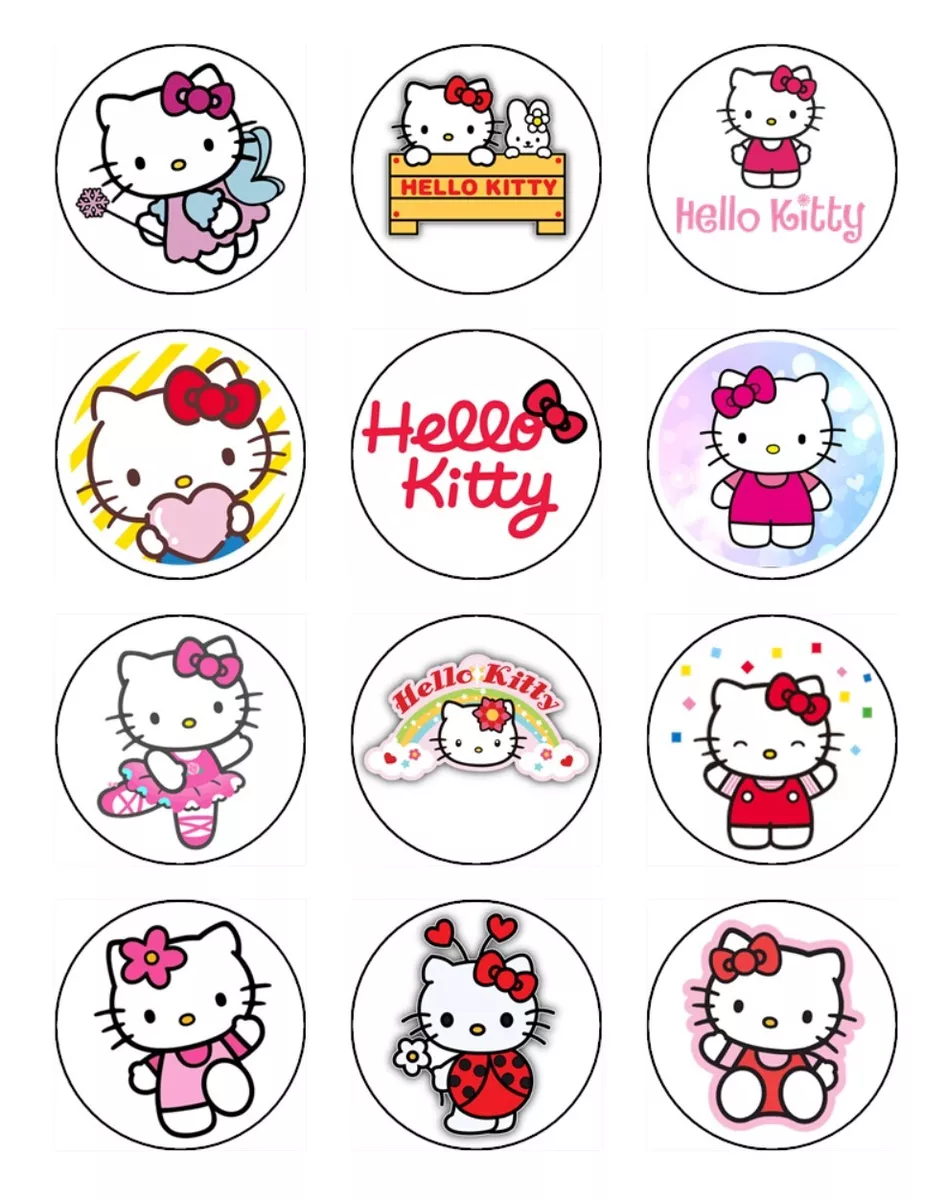 Hello Kitty Cupcake Toppers