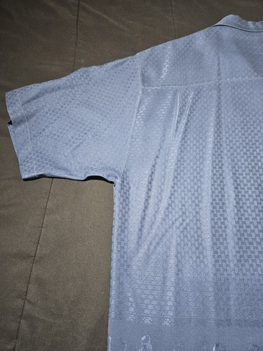 Tommy Bahama Silk Collared Button Up Shirt Short-Sleeve Blue Hawaiian L - Large - Picture 10 of 15