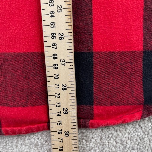 VINTAGE St Johns Bay Shirt Mens Large Red Black Buffalo Plaid Flannel Outdoors - Picture 10 of 12