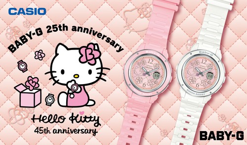 Reloj Casio BABY-G 25 Aniversario x "HELLO KITTY" BGA-150KT-4B Rosa Limitado - Imagen 5 de 5