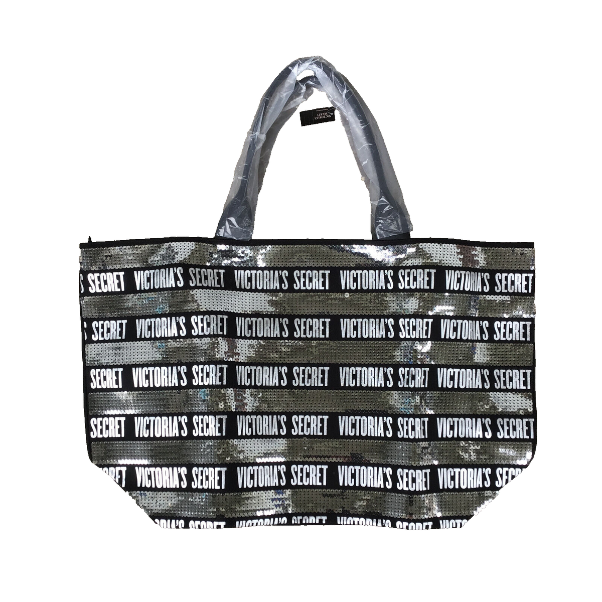 VICTORIA'S SECRET Black Silver Sequin Bling Weekender Tote Bag | eBay