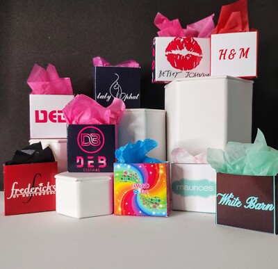 Dollhouse accessories lot / 18 Random Shopping Bags / 1/6 Scale 