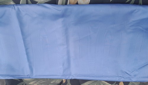 VINTAGE BLUE WATERED TAFFETA FABRIC 45" WIDE 2 YARDS LONG MEDIUM WEIGHT - Picture 8 of 9