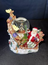 Small Christmas Snow globe Santa With Reindeer